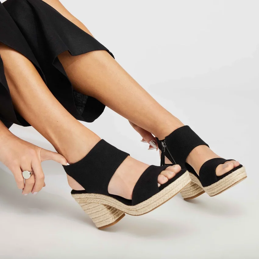 Dames Majorca platform sandalen met touw Dames Majorca platform sandalen met touw