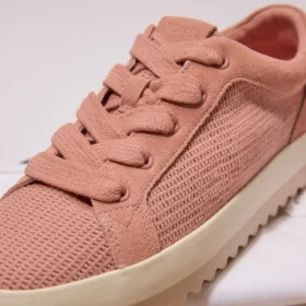Dames Rea vetersneakers met plateauzool