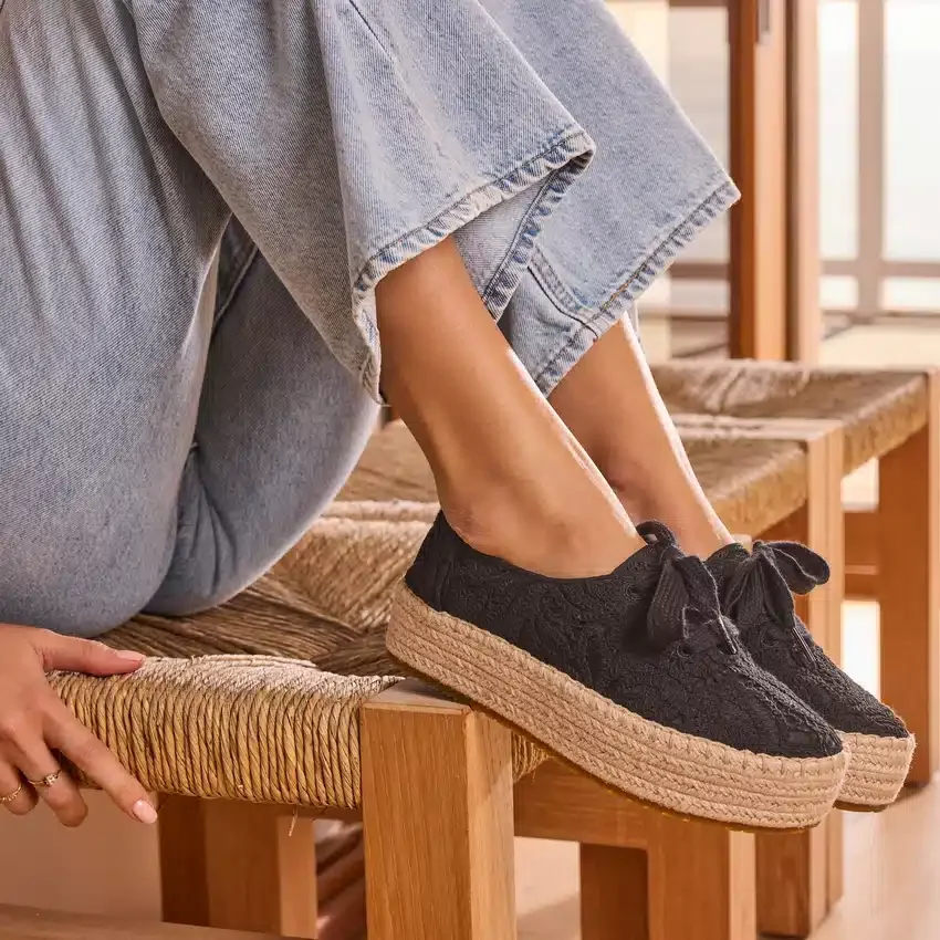 Dames Valencia Espadrilles met plateauzool Dames Valencia Espadrilles met plateauzool